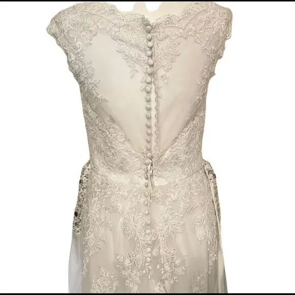 Mori Lee Wedding Dress 5370 Lace Embroidered Sash - Picture 12 of 12